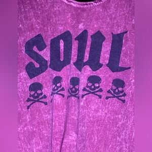 Soul Cycle Skull Logo Distressed Spin Tank Top Size M